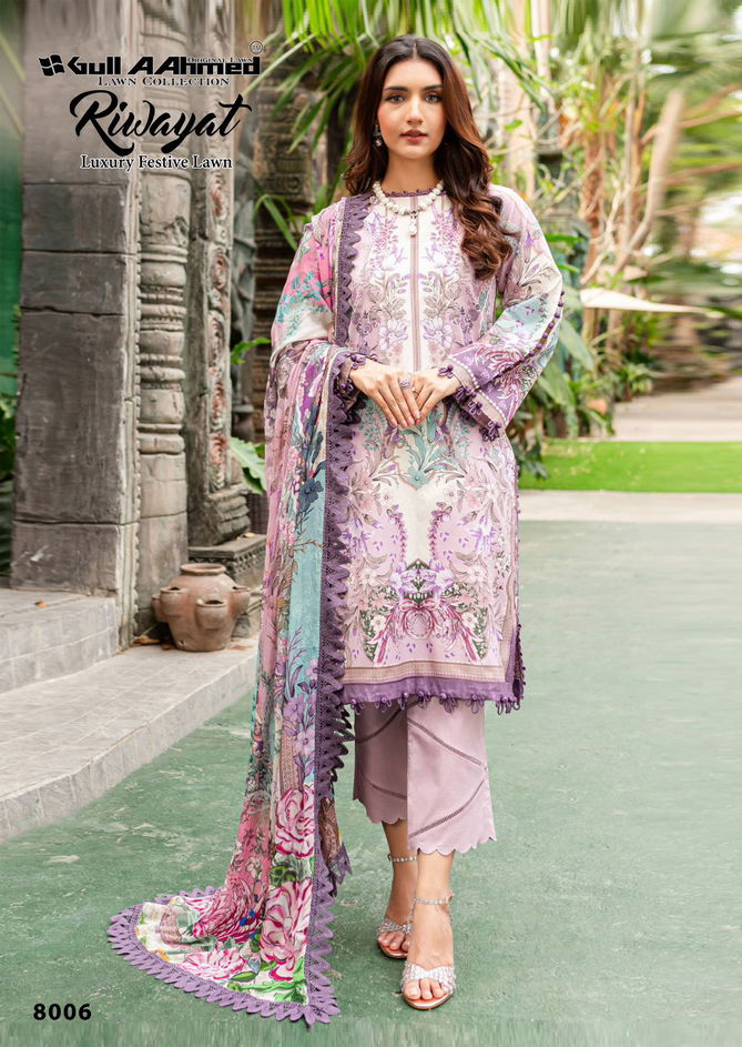 Riwayat Vol 8 By Gull A Ahmed Lawn Cotton Pakistani Dress Material Wholesale Online
